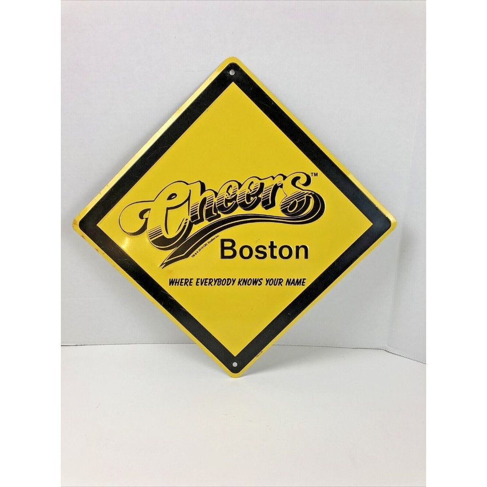 Cheers Bar "Where Everybody Knows Your Name" Metal Sign CBS Studios 2010 12"x12"